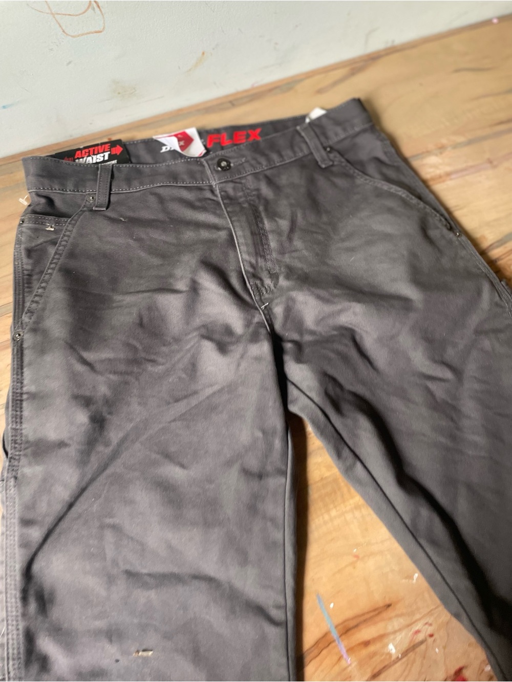 Dickys Men's Charcoal Gray Chinos